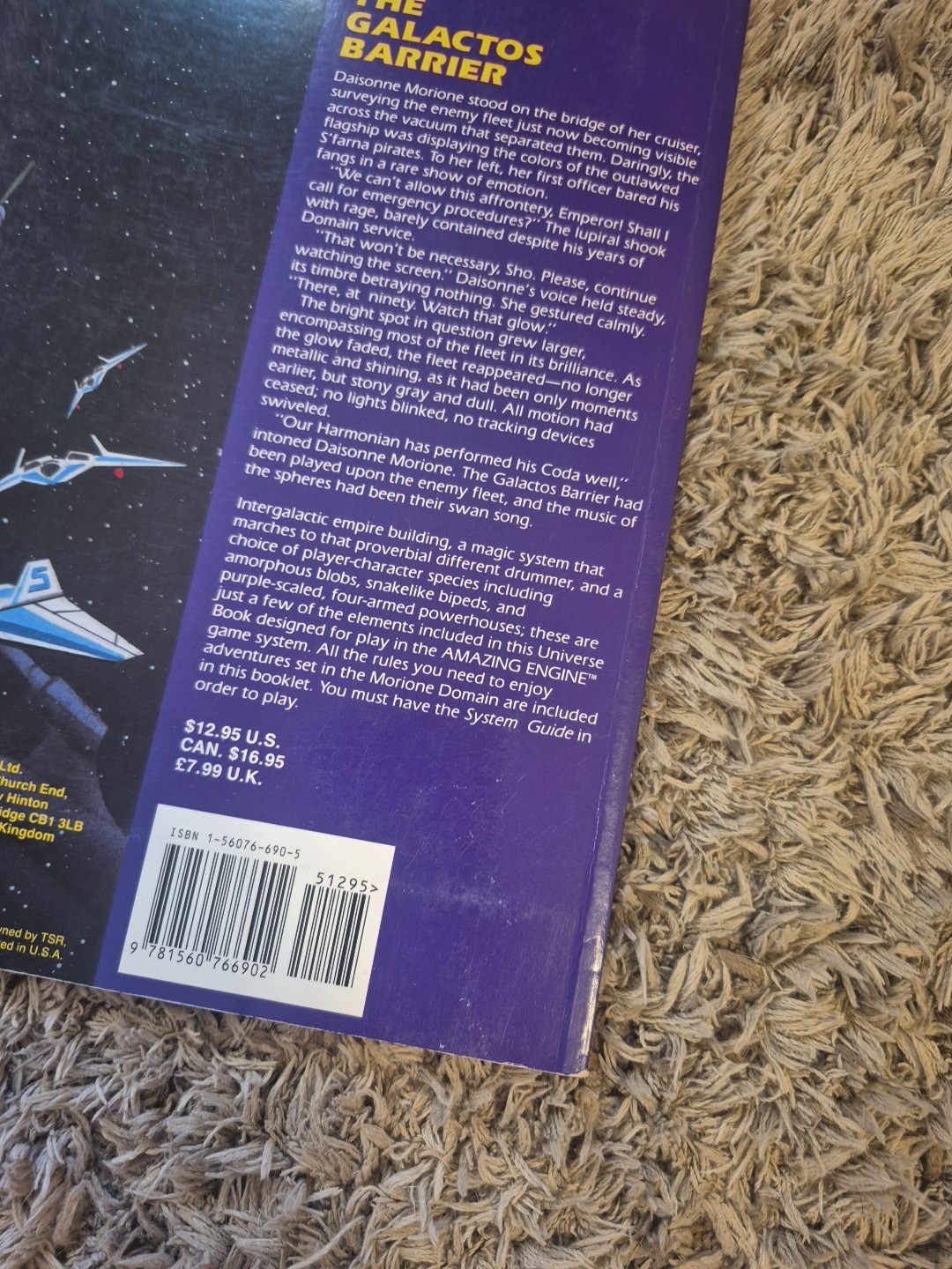 Amazing Engine RPG The Galactos Barrier TSR Roleplaying Sci-Fi