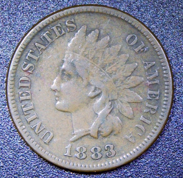 1883 Indian Head Cent AVG Circ RC30