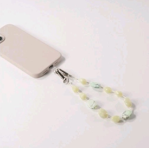 Hello Lux Phone Wristlet Jade Green Stone