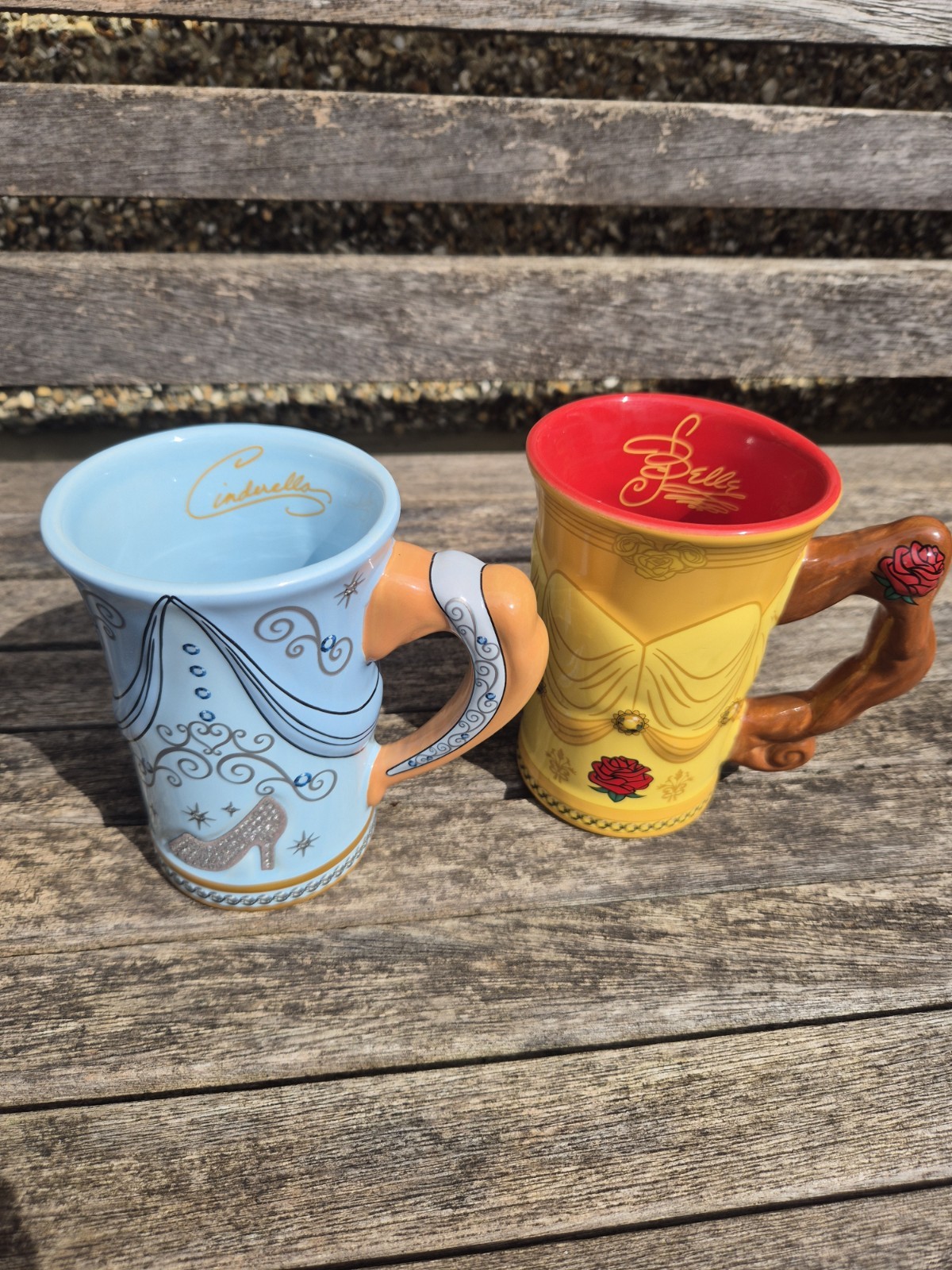 Disney Parks Signature Dress Mug Collection. Cinderella And Belle. New With Tags