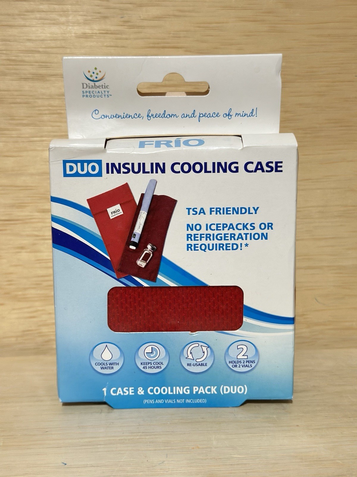 Frio Duo Insulin Cooling Case No Ice Packs Needed Reusable Compact Travel Red