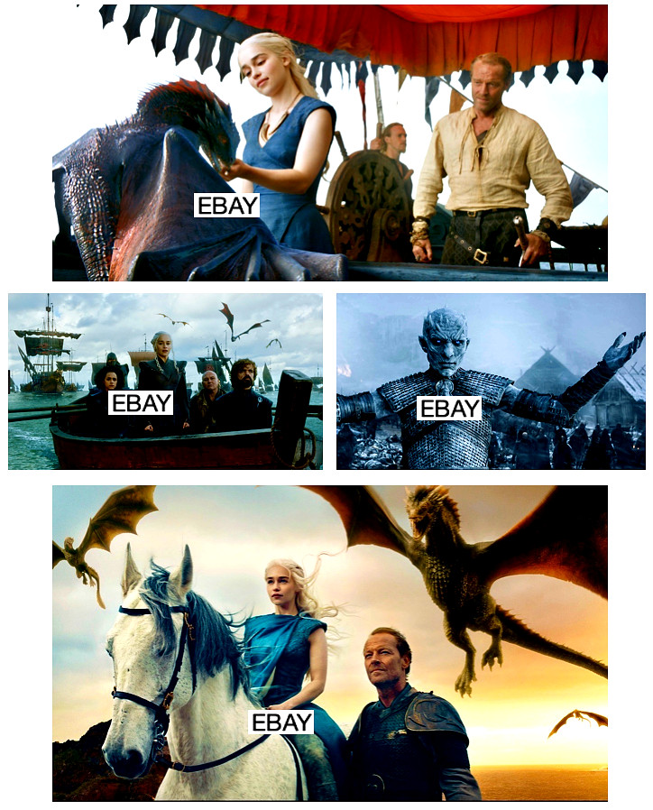 SALE: GAME OF THRONES TV PROMO PHOTOS (4) LOT #3 HBO DRAGONS FANTASY