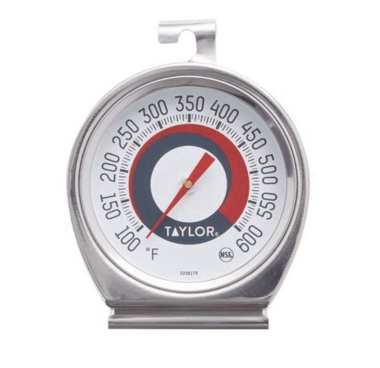 Taylor Oven Grill Thermometer Ambient Read  Analog Temperature Steel Dial