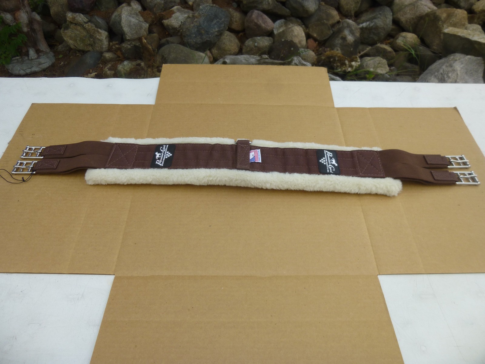New 40" Professional's Choice English Chocolate Brown Girth With Merino Wool