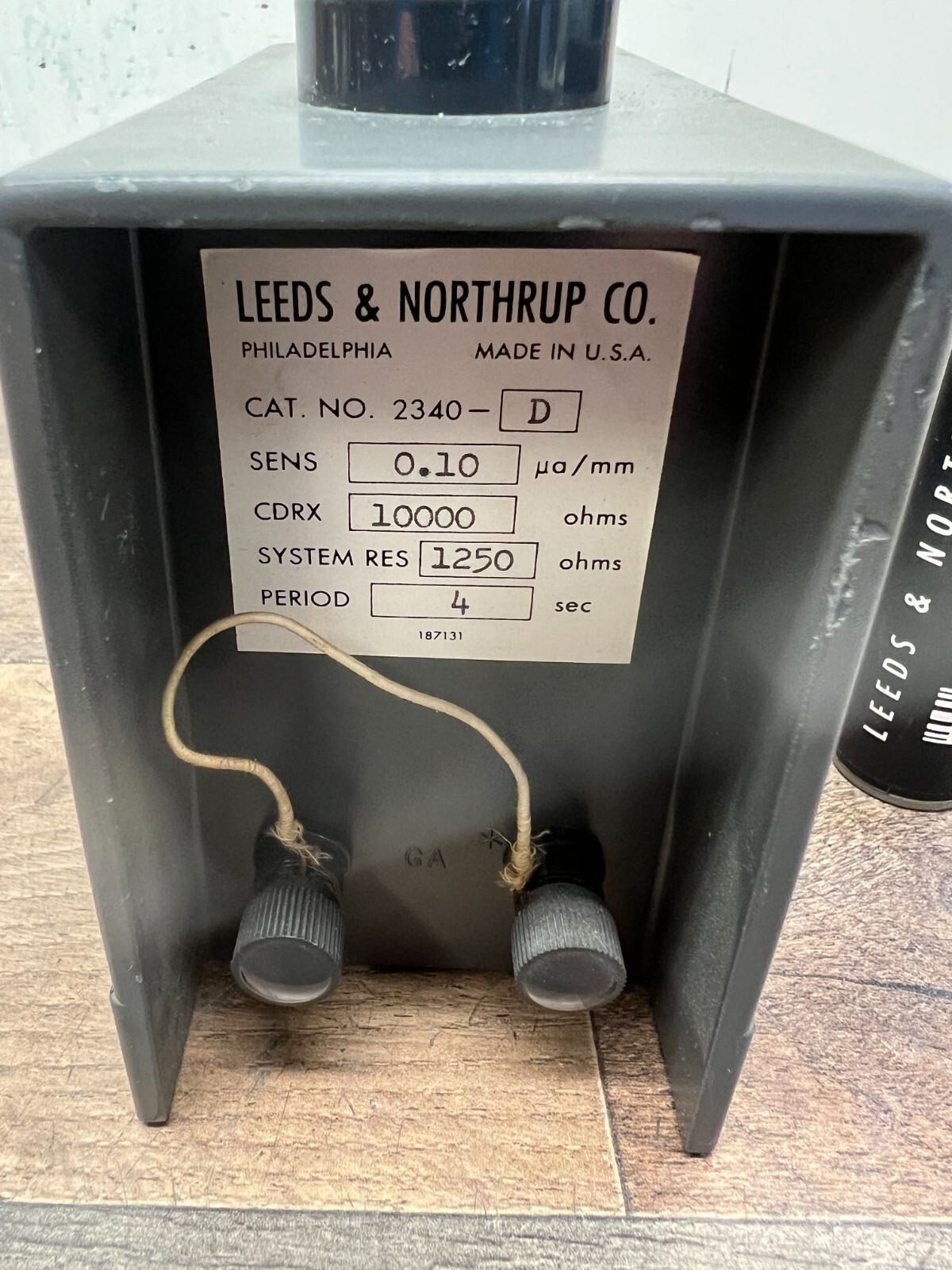 Leeds & Northrup Galvanometer 062112 062113 2340-D