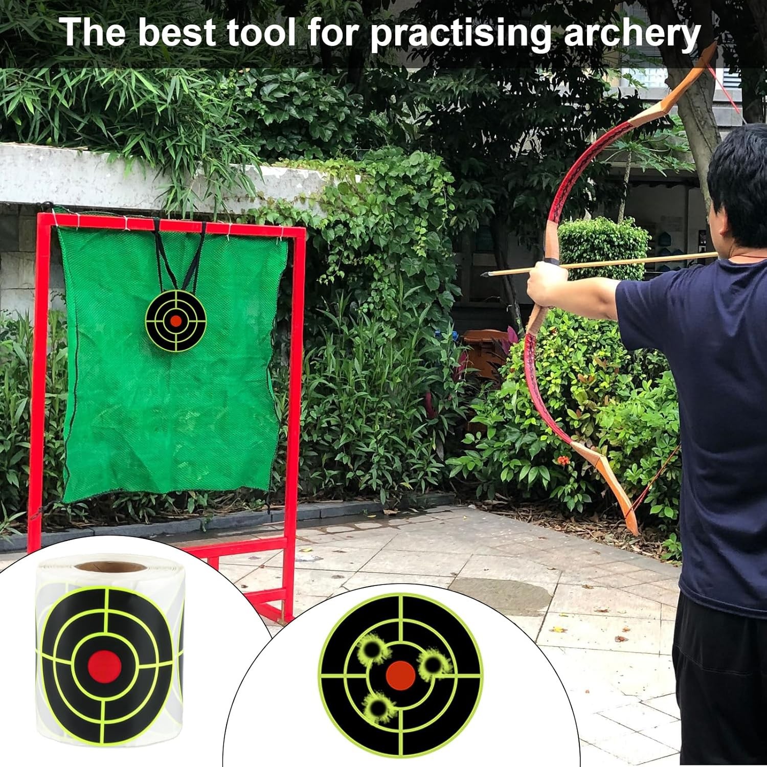 3 Inch Splatter Shooting Targets - 200 Pcs/Roll Self-Adhesive Reactive Stickers,