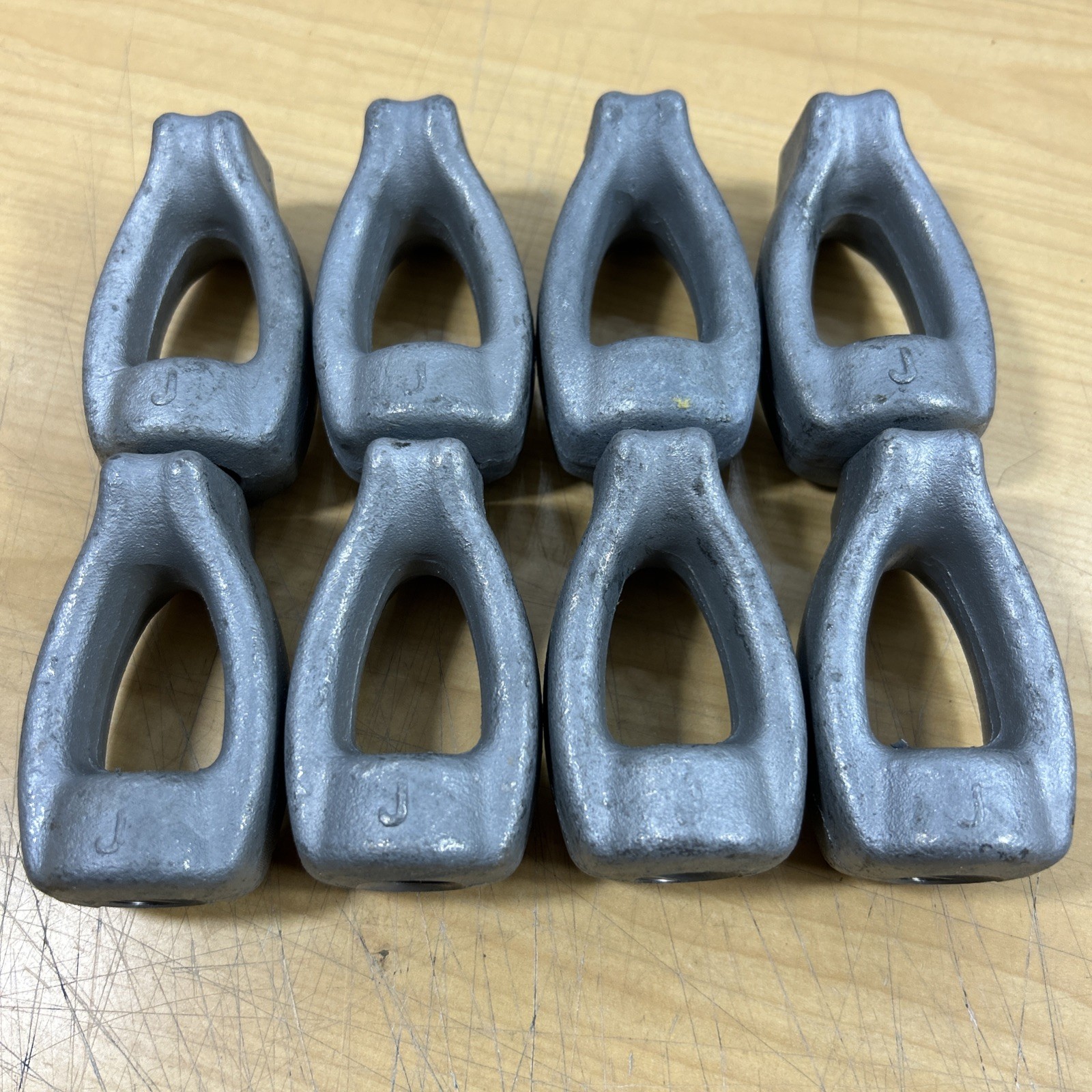 Lot of 8 - MacLean Thimble Eye Nuts 3/4" Galvanized Steel Threaded J6510 (6486)