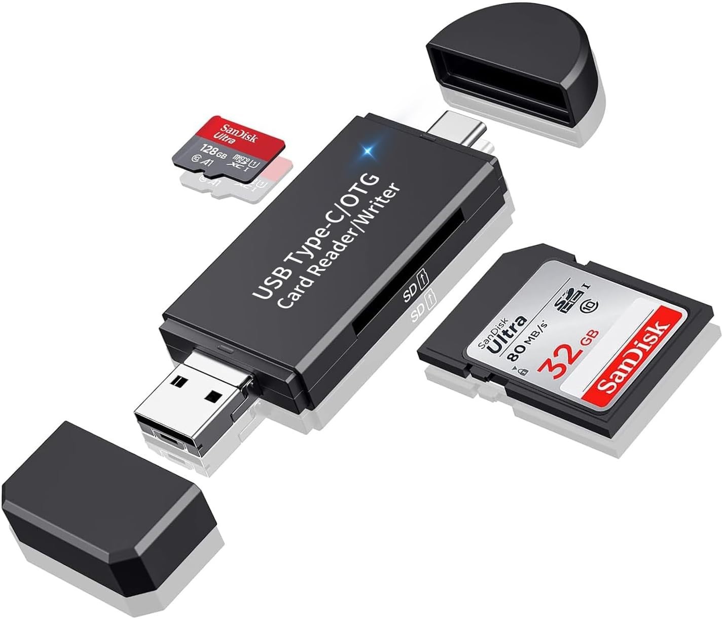Versatile SD/Micro SD Card Reader for Android, Mac & Windows - Dual Card Access