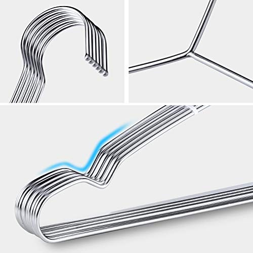 Clothes Hangers 50 Pack Heavy Duty Stainless Steel Metal Hangers 50pack Sliver
