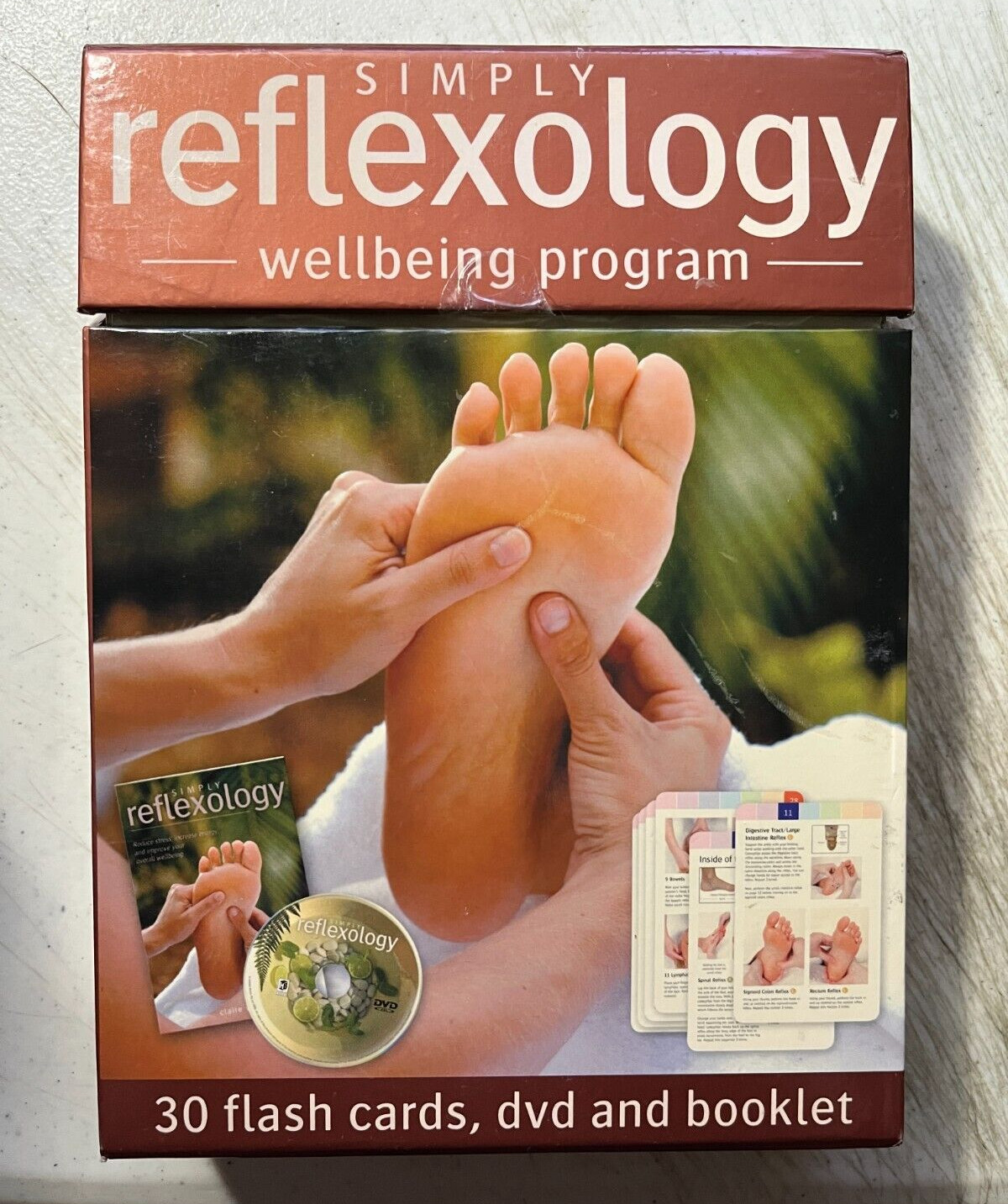 Simply REFLEXOLOGY Wellbeing Program MASSAGE FLASH CARDS DVD & BOOKLET 2007