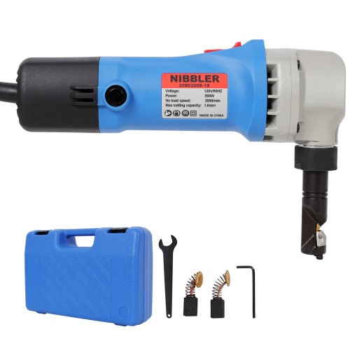 Electric Sheet Metal Nibbler 16 Gauge Precision Metal Cutting Tool 360° Rotation