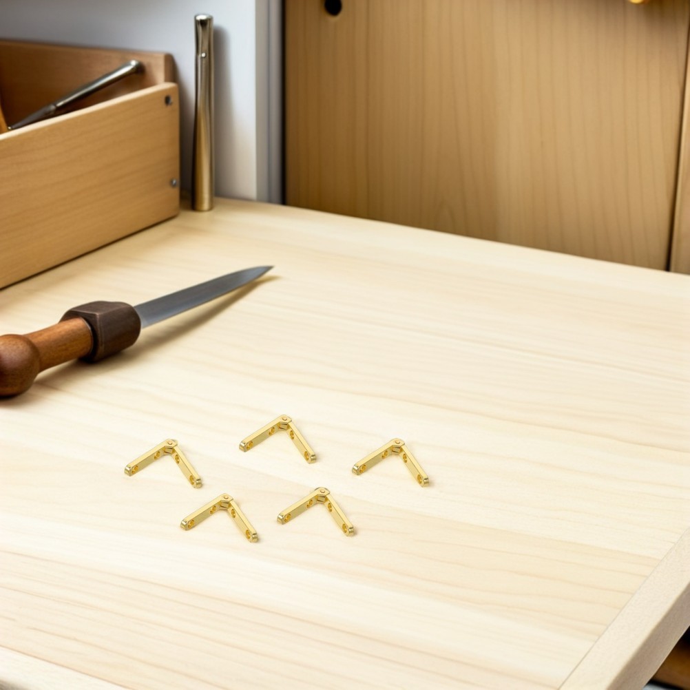 20 Pcs Cabinet Door Hinges Finish Hidden Hardware for Small Boxes