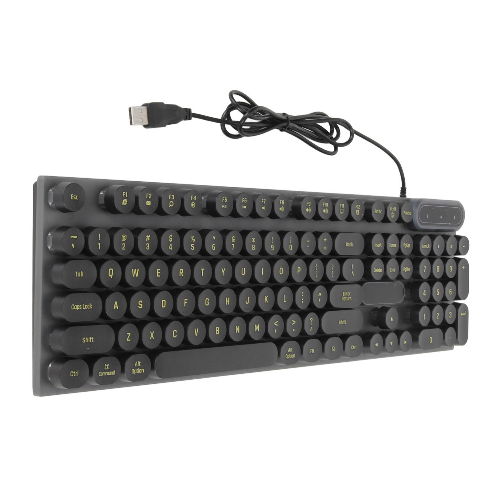 USB Gaming Keyboard 104 Keys Ergonomic Backlit For Desktop Excellent