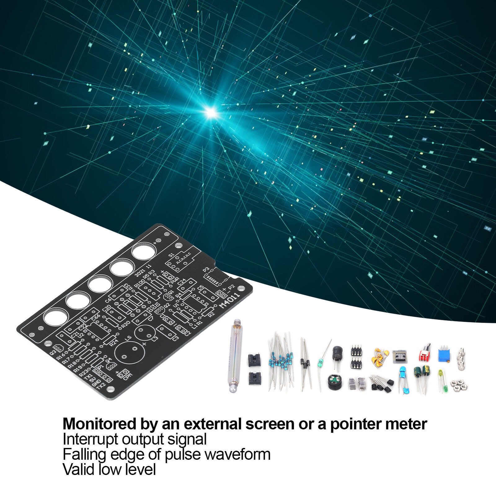 DIY Geiger Counter Parts Kit Nuclear Radiation Detector Module Unassembled Tool