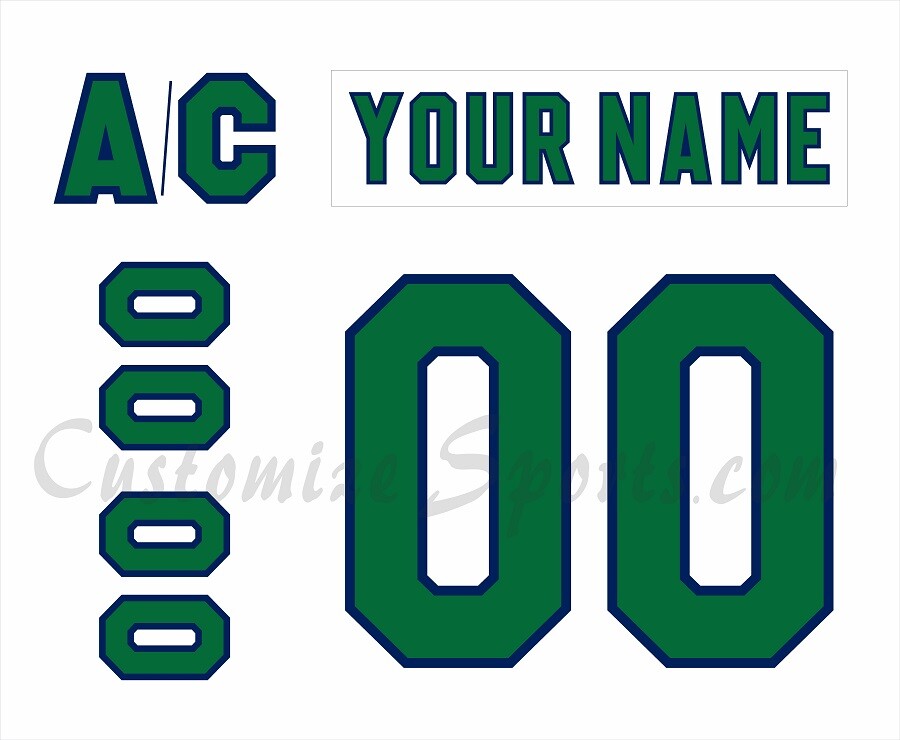 Carolina Hurricanes Customized Number Kit For 2024-Present Heritage Uniform