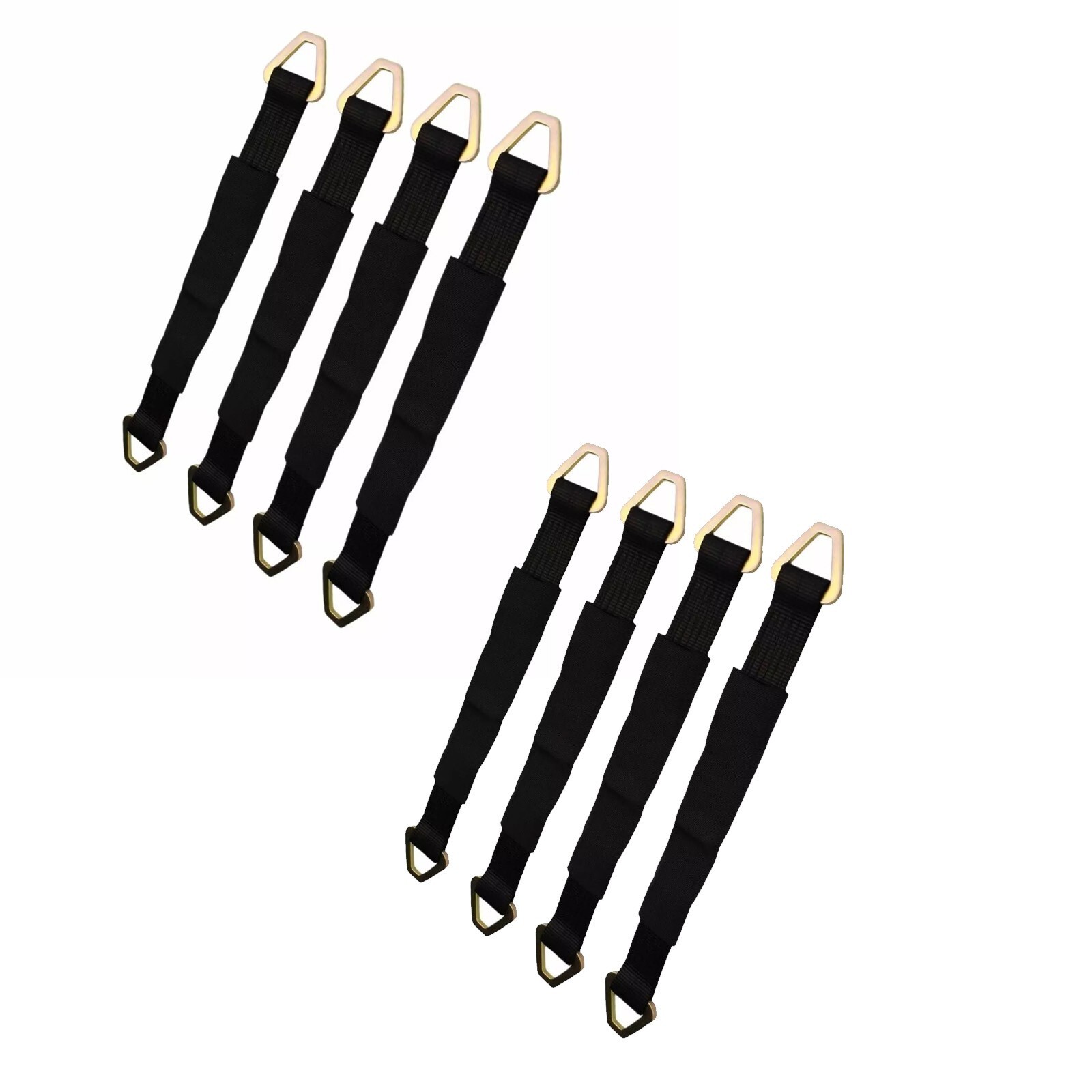 8pk BLACK 24" Axle Strap Race Car Trailer Haulr Tow Truck ATV Tie Down Strap HD