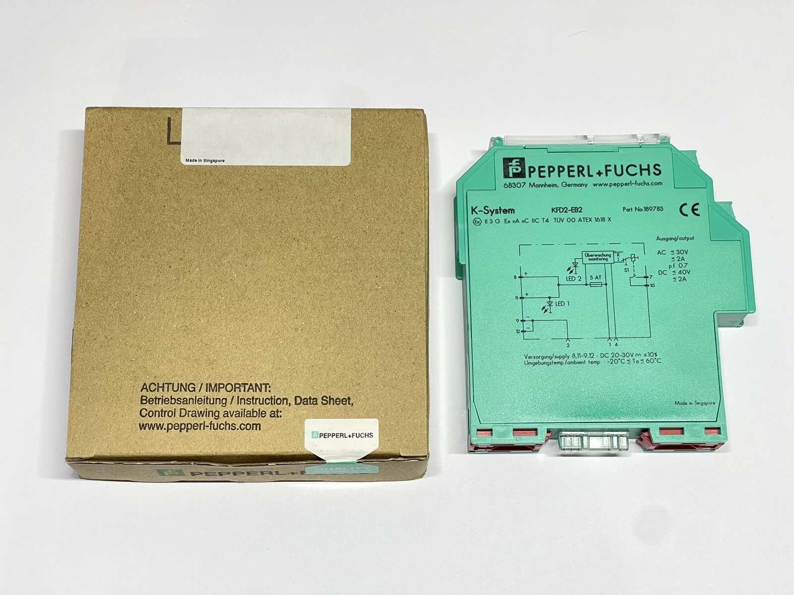 Pepperl + Fuchs 189783 KFD2-EB2 Power Feed Module 24VDC 4A Max