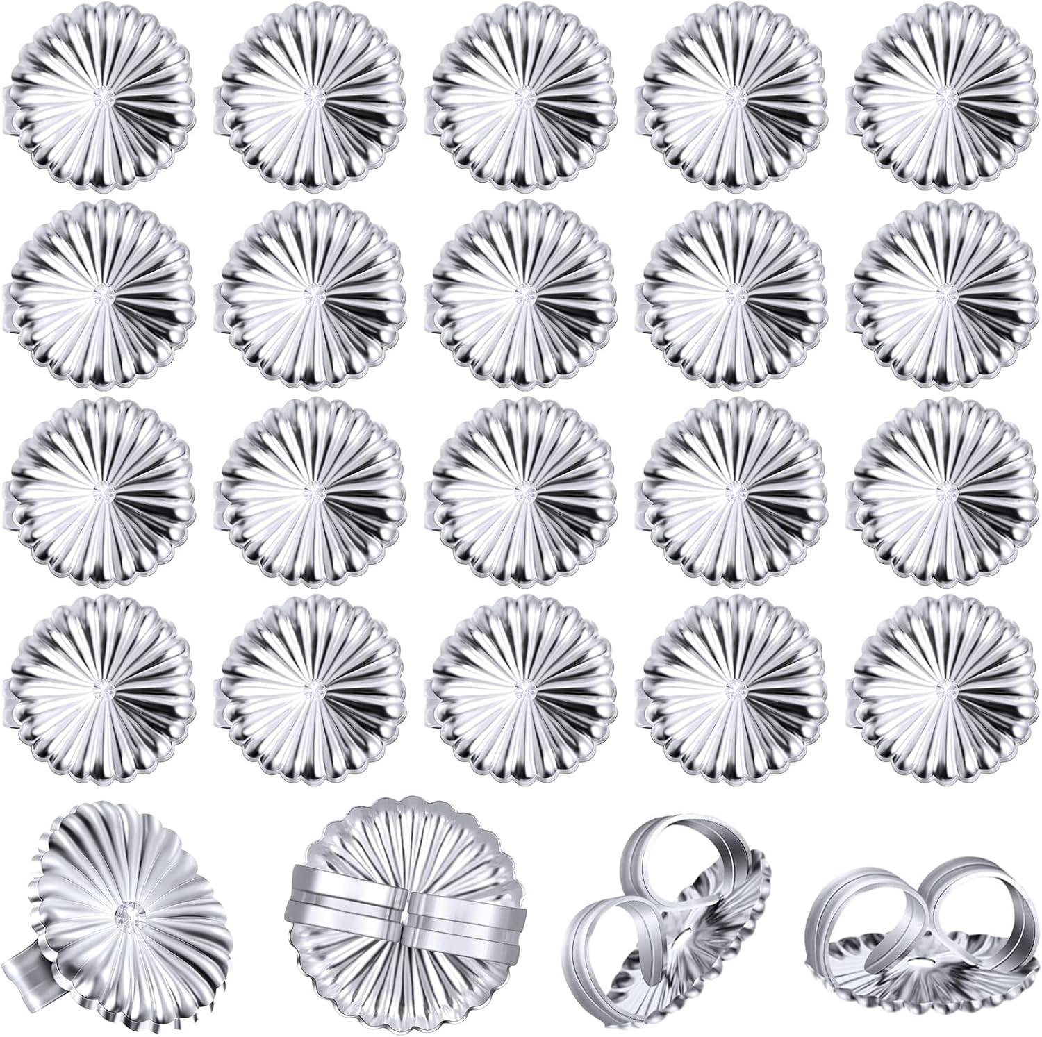 30 Pcs Jumbo Earring Backs Adjustable Earring Lifters for Droopy Ear