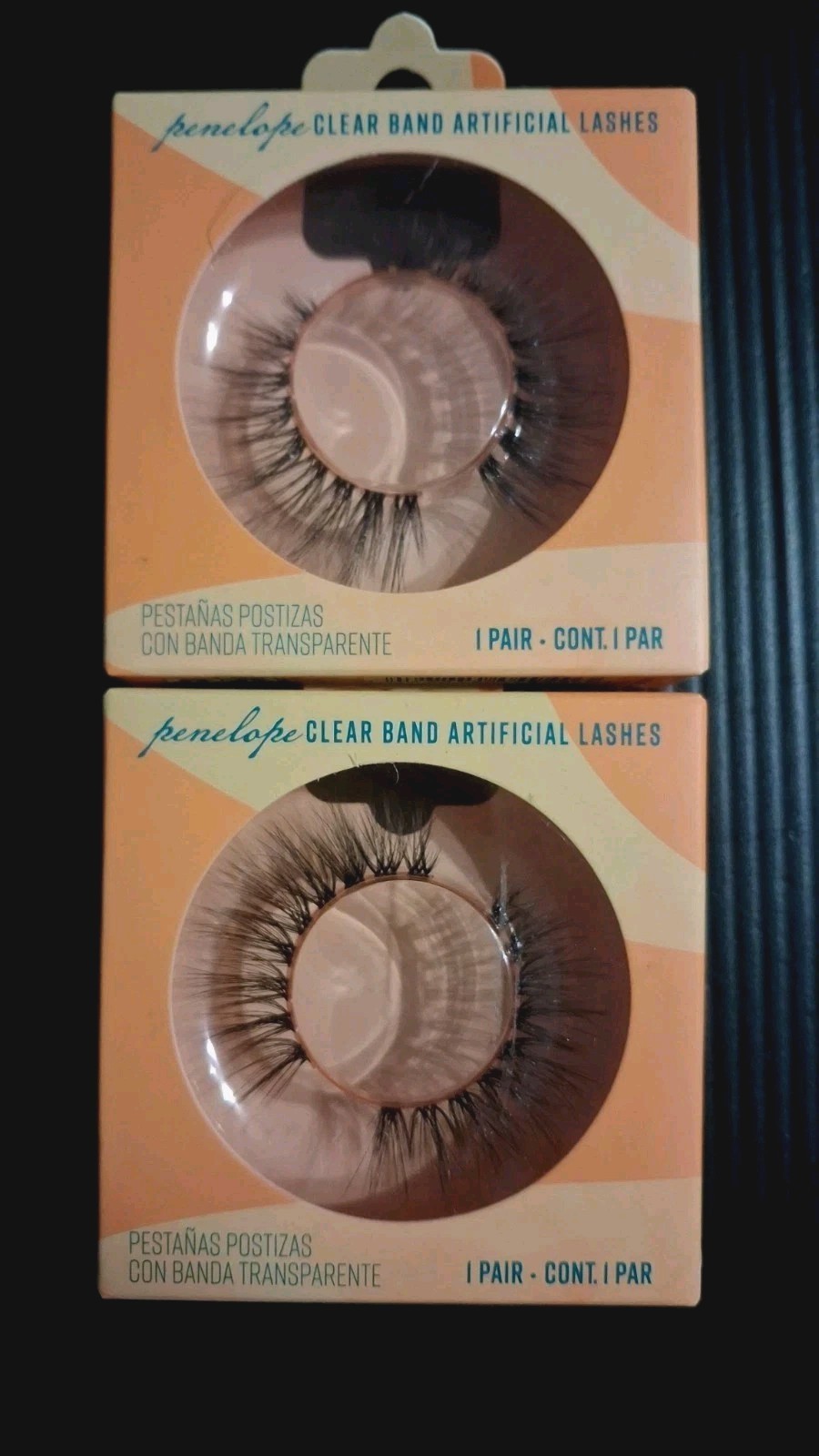 Lot (2) Boxes Diosa Goddess PENELOPE Clear Band Artificial Lashes NEW In Box