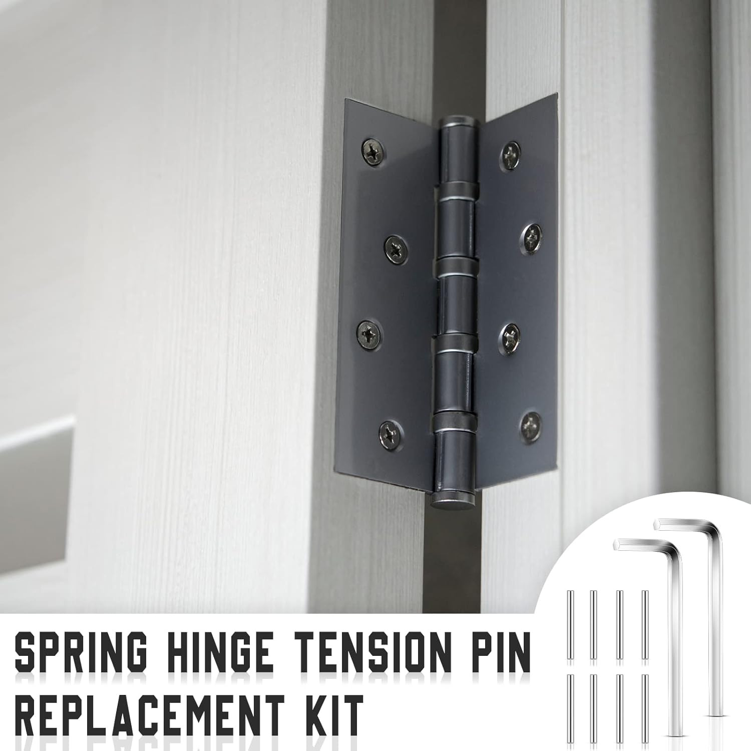 Door Closing Hinge Pin Spring Loaded Spring Hinge Tension Replacement Kit Includ