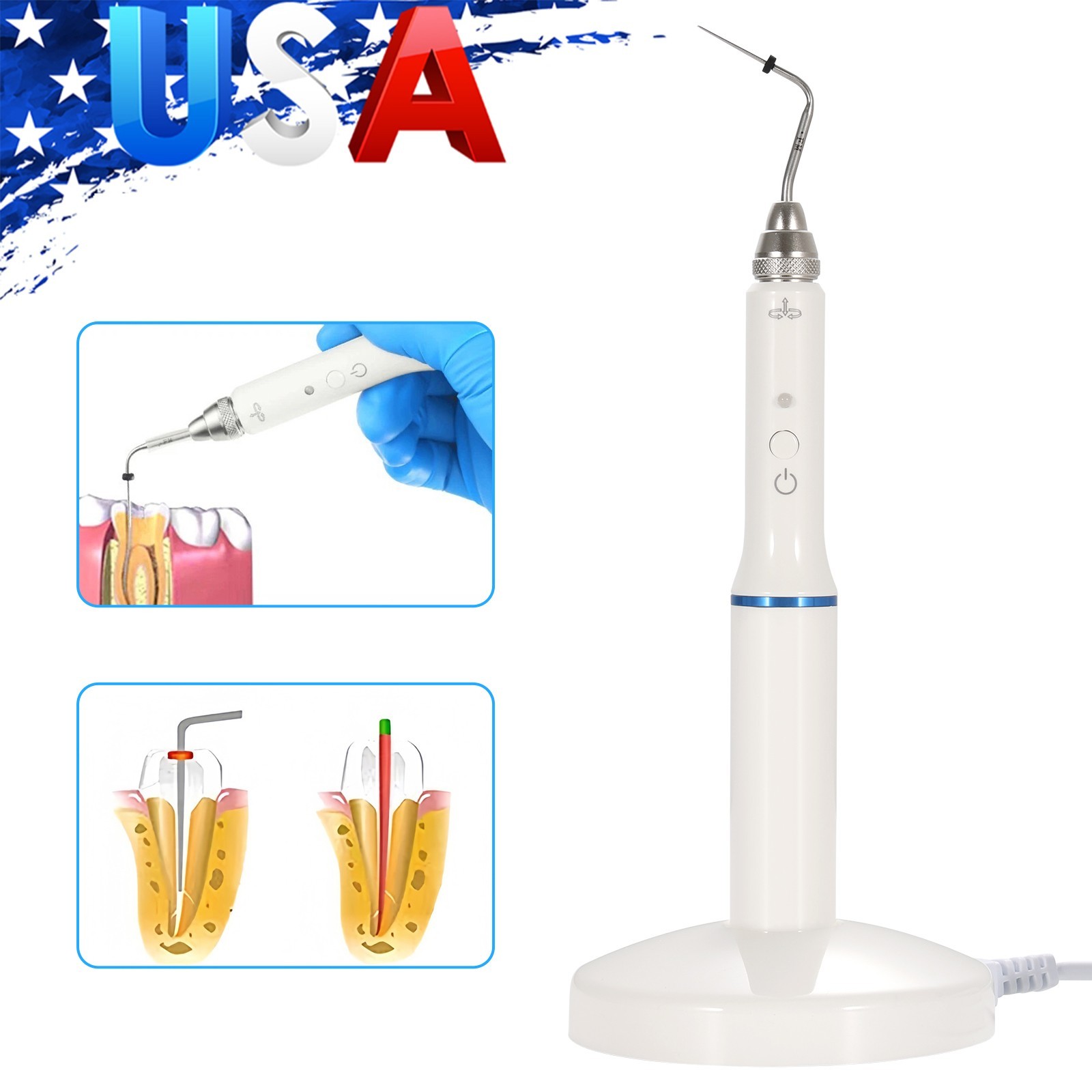 Dental Wireless Gutta Percha Obturation System Endo Heated Pen + Tips Gift sa