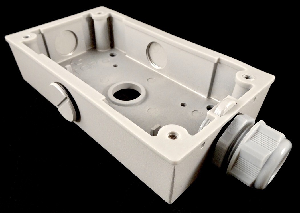 Interlogix Back Box For TVD-SNB-BB Swan Neck Bracket, New In Box