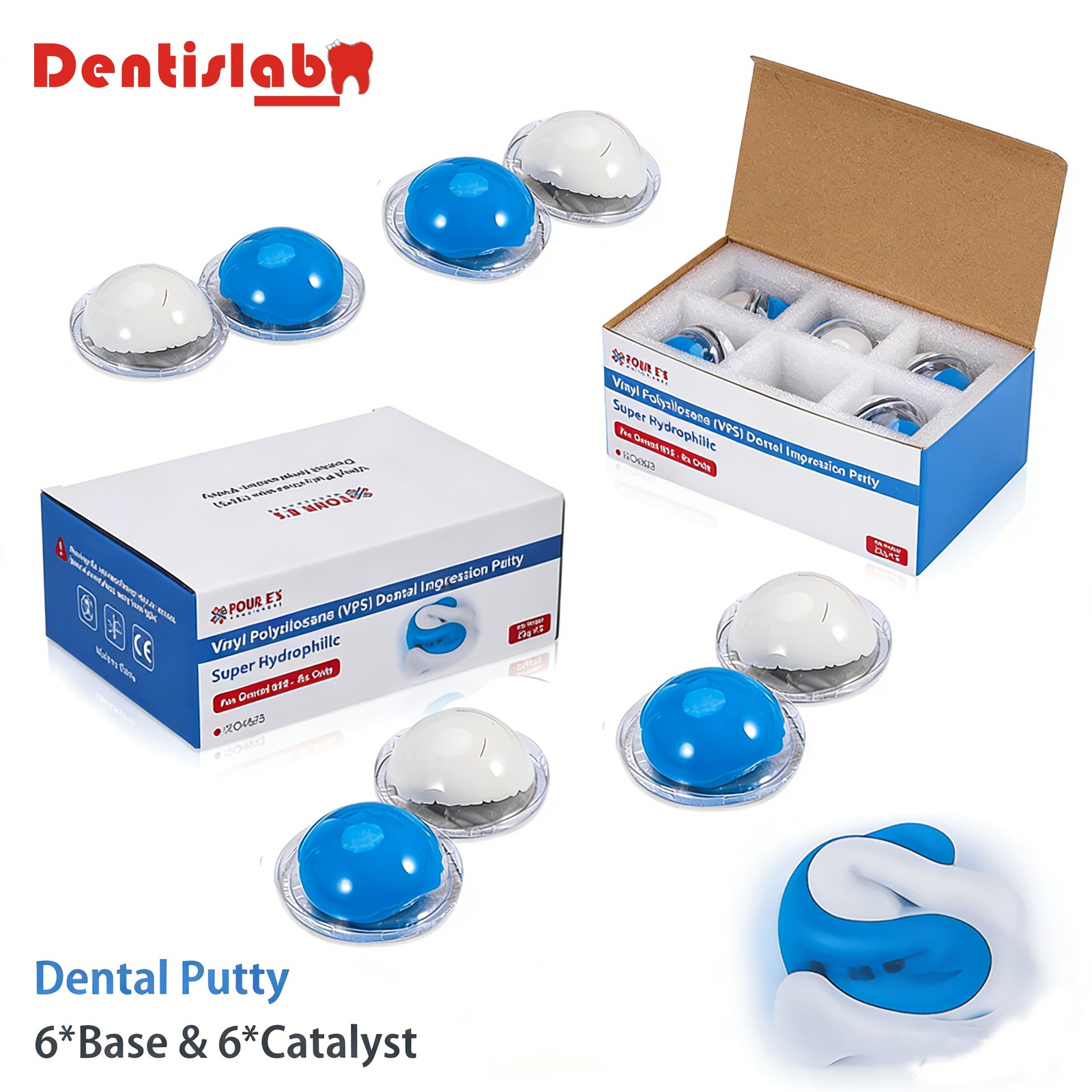 12pcs 25g Dental Putty Fast Set PVS VPS Impression Silicon Material Mint Base