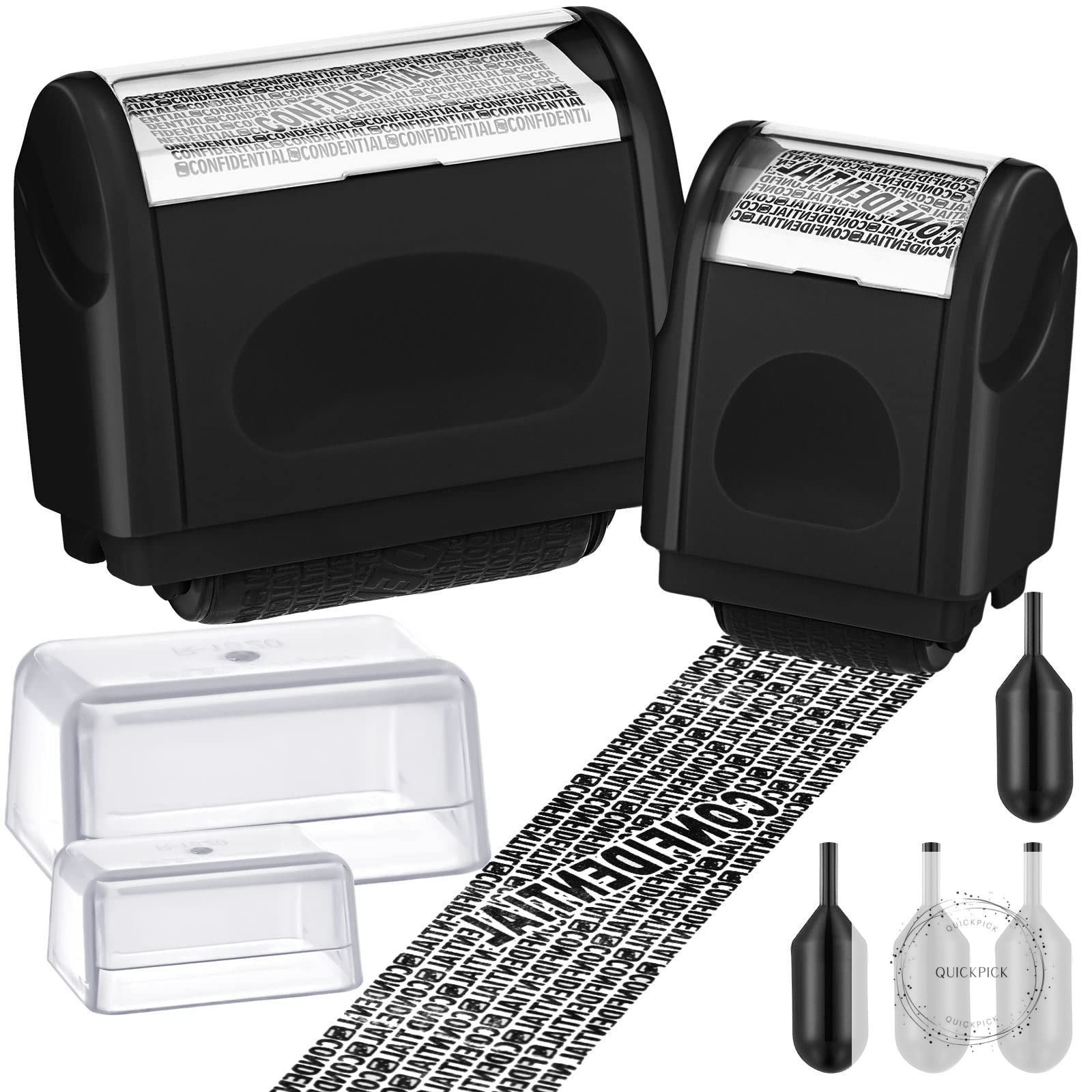 2 Pack Identity Protection Roller Stamp Identity Theft, Confidential, Privacy
