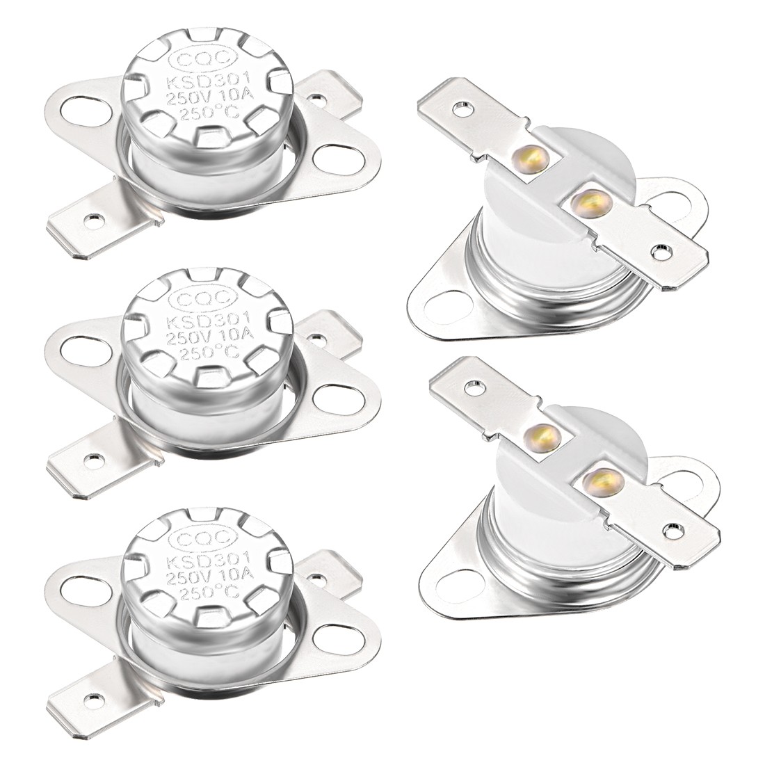 5pcs Temperature Control Switch Thermostat 250°C 10A Normally Closed KSD301