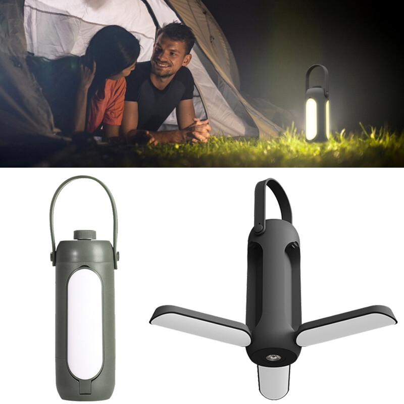 LED Solar Camping Light Outdoor Hiking Tent Lamp Lantern USB Rechargeable