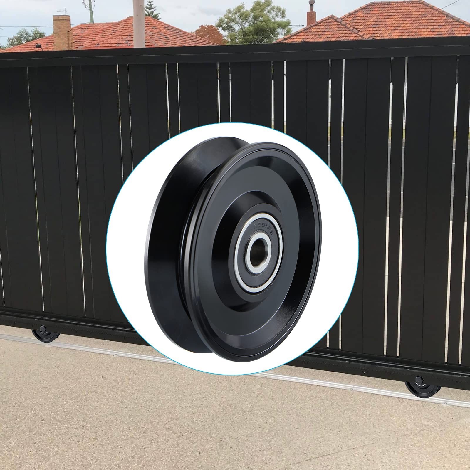 Skelang V Groove Wheel 4 Inches, Slide Gate Wheel with Double Bearings, Rolli...