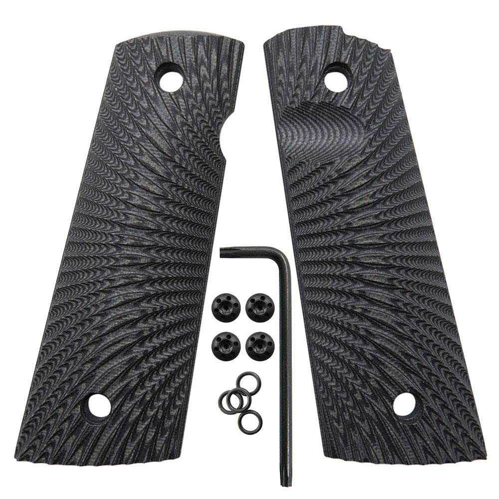 Cool Hand 1911 Grips, Magwell Cut, Full Grey/Black