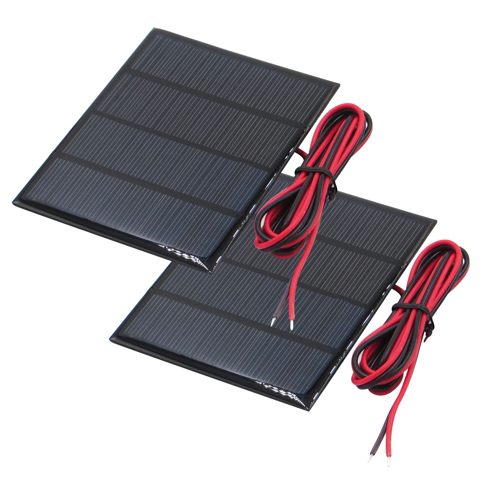 2Pcs Solar Panel Cell Module Epoxy Charger For Charging Cellphones DC Batteries
