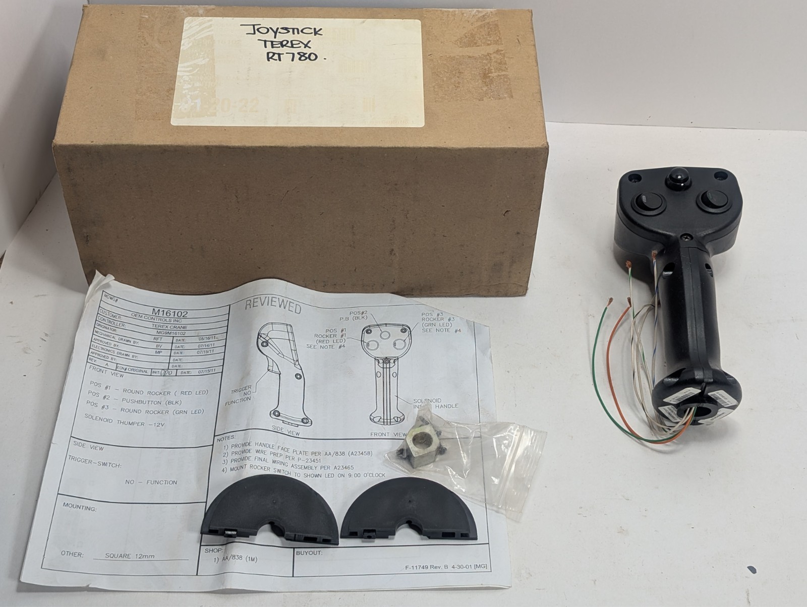 OEM Controls 226811 Joystick MG9M16102 for Terex RT780 M16102