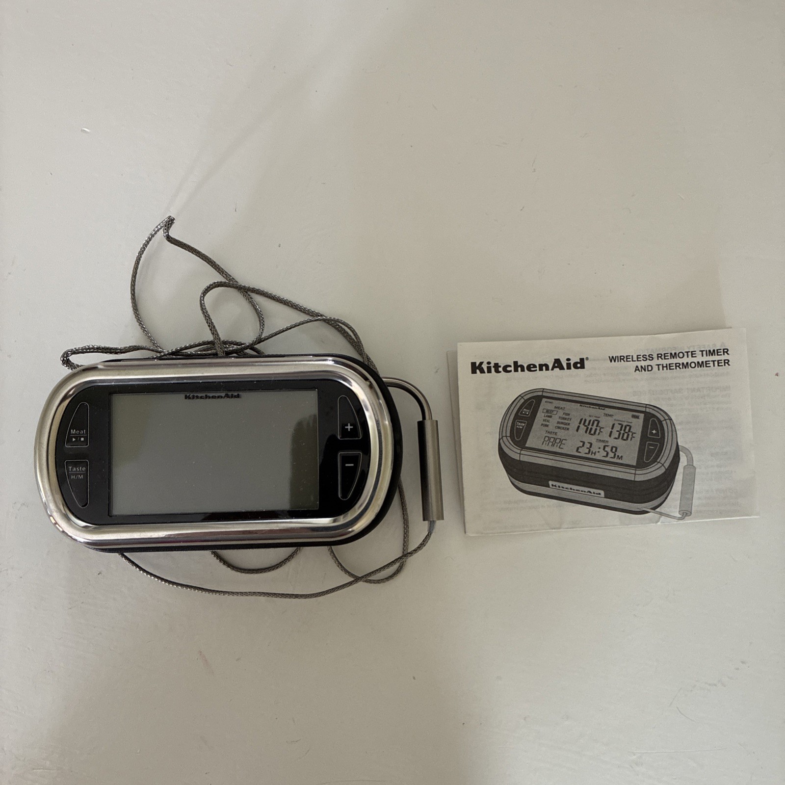 Kitchen Aid Wireless Probe Remote Timer & Thermometer Oven Grill 200’ Range BBQ