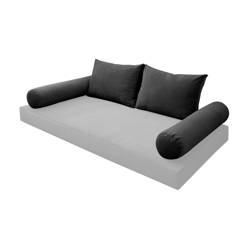 SLIPCOVER ONLY KnifeEdge Twin Style V1 Velvet Indoor Daybed Bolster Pillow AD350
