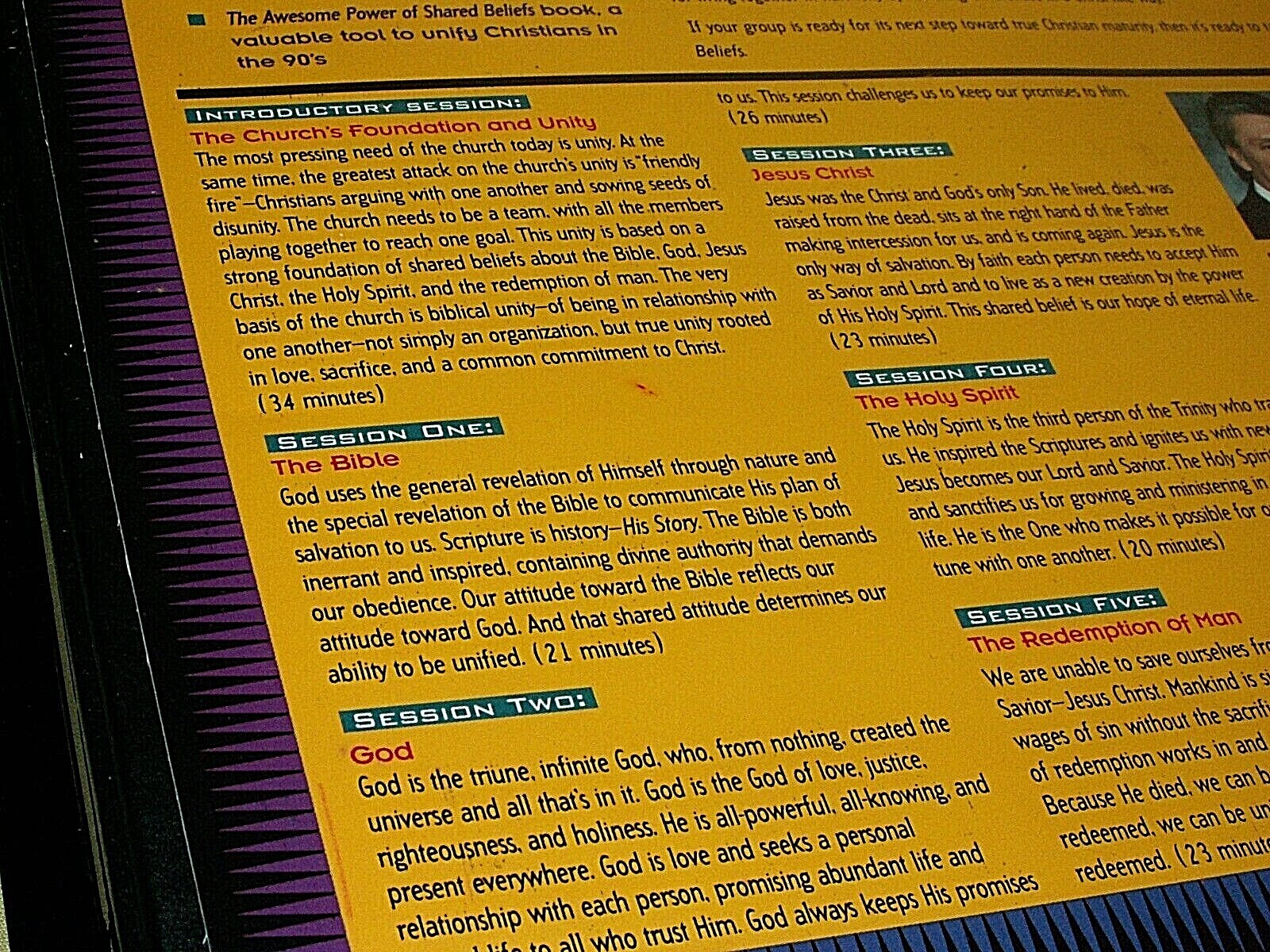 AWESOME POWER SHARED BELIEFS E GLENN WAGNER 6 SESSION CASE VHS LEADER GUIDE.