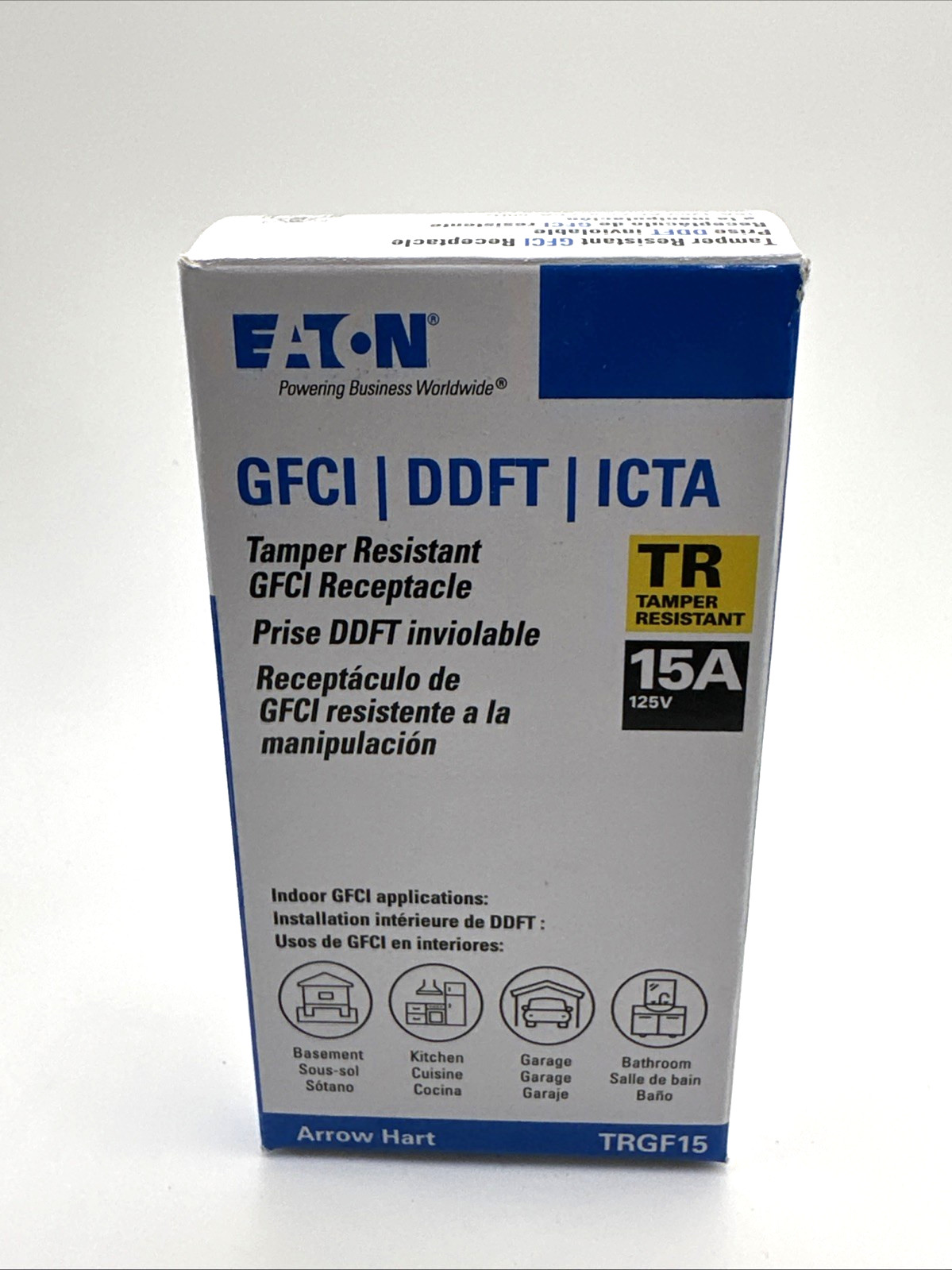 Eaton Arrow Hart TRGF15 15A GFCI Tamper Resistant TR Ground Fault Outlet NEW