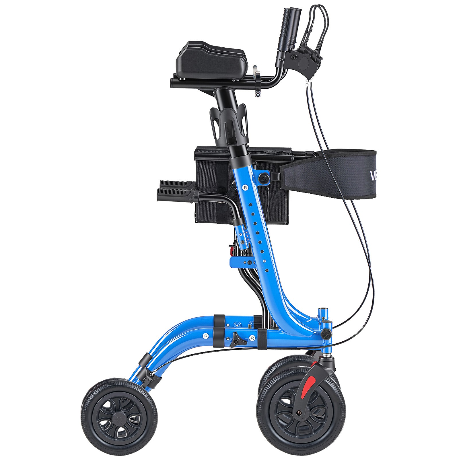 VEVOR Rollator Walker for Seniors Foldable Rolling Walker with PU Solid Wheels