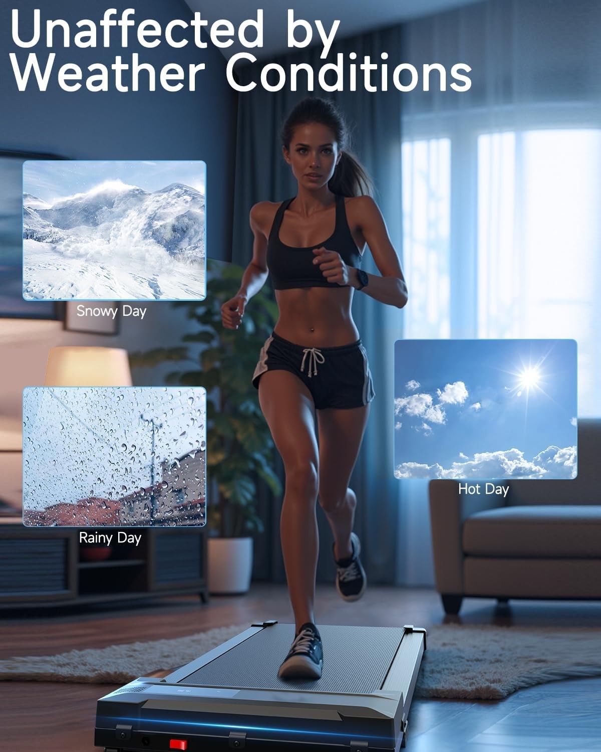 Under Desk Walking Pad Treadmill Portable Mini Running Machine Remote Control