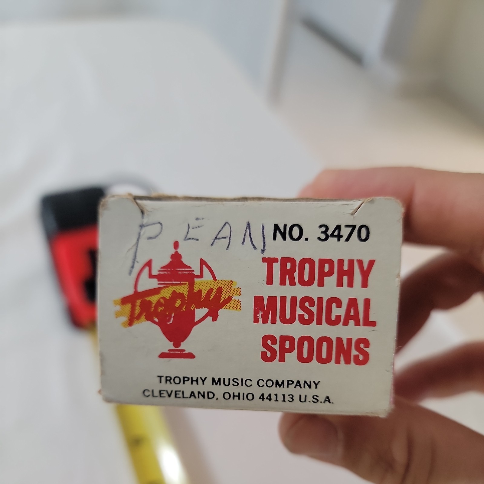 Vintage Trophy Musical Spoons ,Red