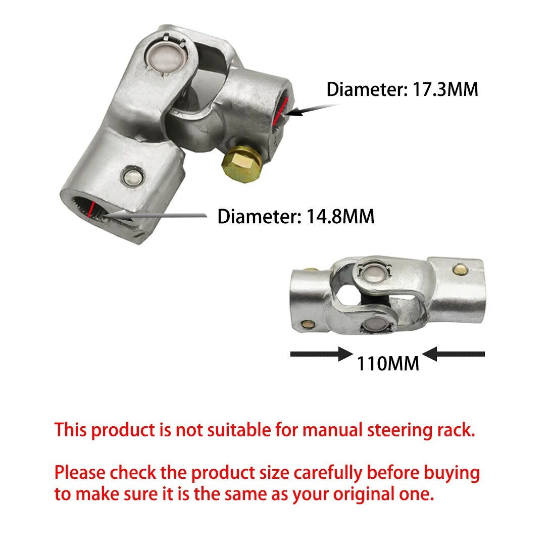 Non Power Manual Steering Coupler Shaft U Joint Swivel For 1992-1995 Honda Civic