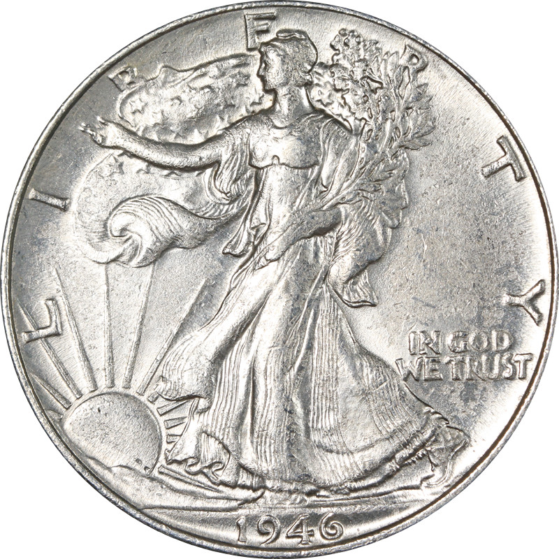 1946-P Walking Liberty Half - Doubled Die Reverse