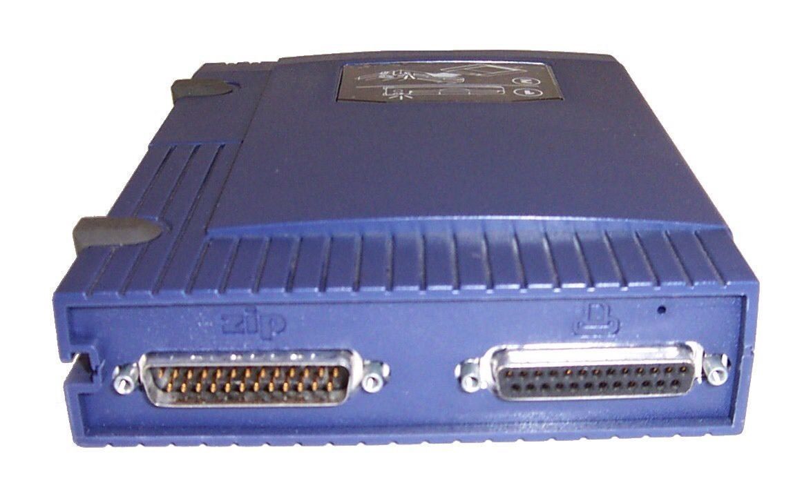 No PSU - Iomega Zip (solid blue) External Drive Z 100 P2 PC MB parallel port