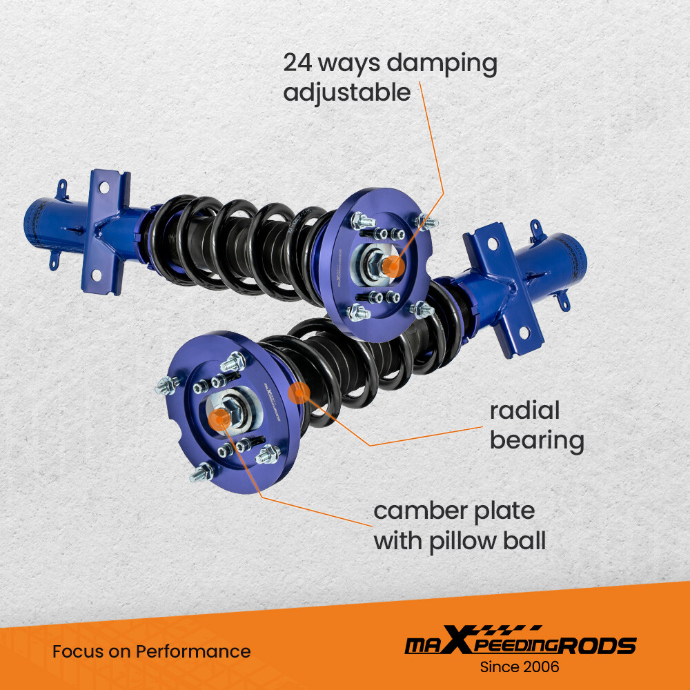 Coilovers Suspension Set For Ford Mustang 2005-2014 Adj. Height Struts Shocks