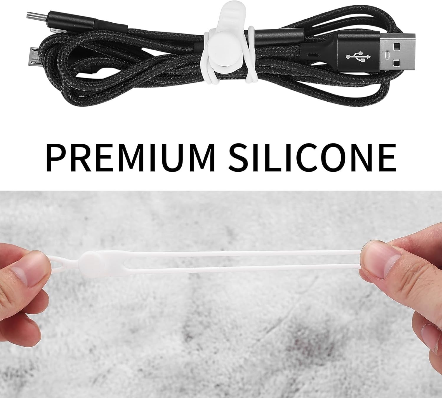 Reusable Silicone Cable Organizer Clips - 25 Pcs for Efficient Space Saving