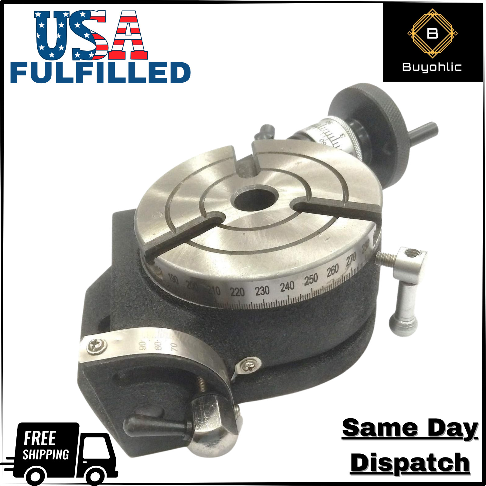 Horizontal Vertical 4"/100mm-MT2 Center Bore Tilting Rotary Table-USA FULFILLED