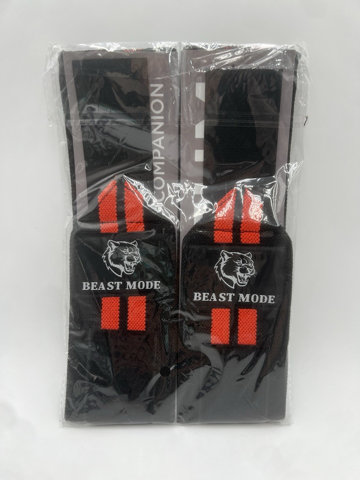 Teceum Lifting Wrist Straps For Weightlifting - Red & Black - “Beast Mode” NEW