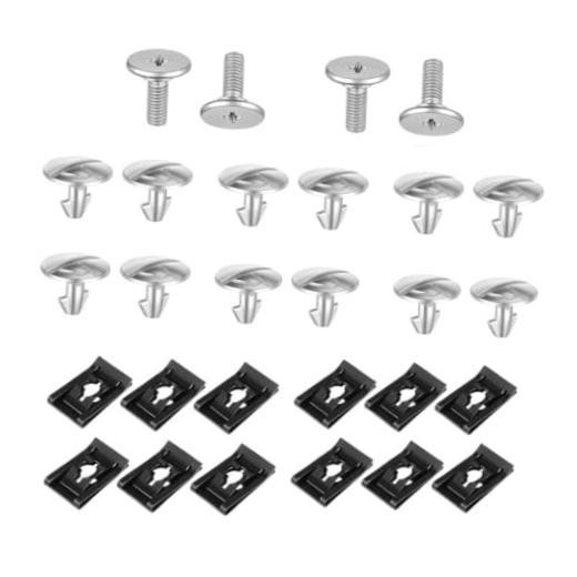 pcs Engine Under Cover Hardware Kit, Splash Shield Guard Fasteners & Skid 28