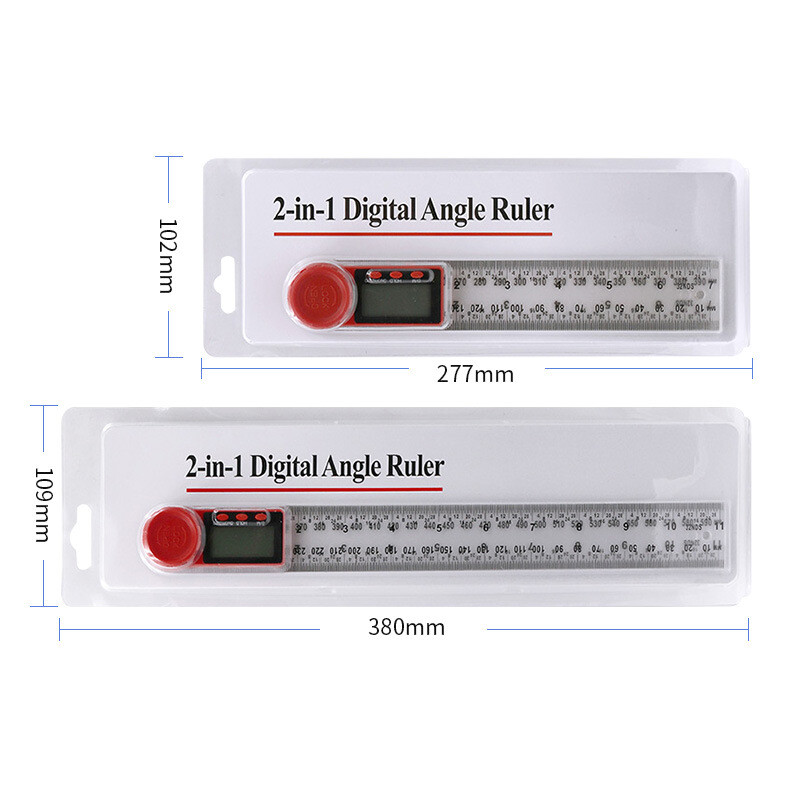 200mm/300mm Digital Protractor Inclinometer Goniometer Angle Rule 360°